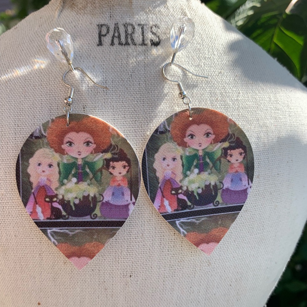 Hocus Pocus Faux Leather Earrings